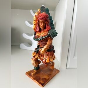 Vintage Eagle Warrior Sculpture Shine Finish Decor Resin Rustic Decorative